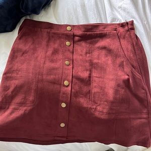 Maroon Mini skirt
